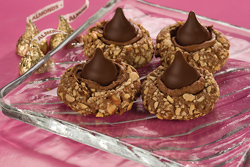 Chocolate Almond Thumbprint Cookies